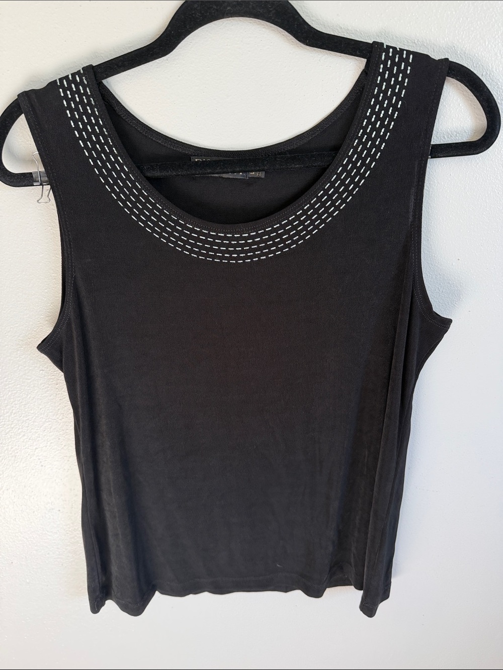 Picadilly Black Sleeveless Tank Top Size L